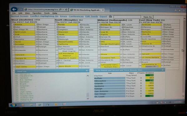 2014 NCAA Tournament #MockSelection Over In Indy #pcbb