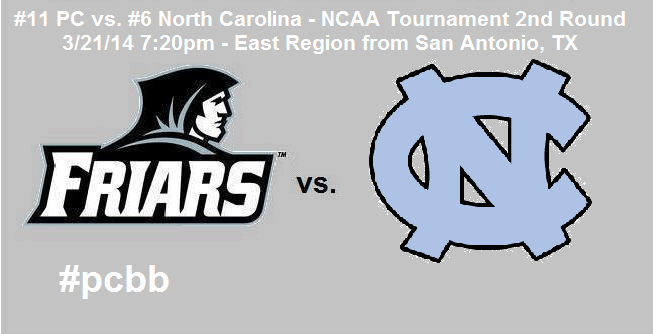 Game Notes & Preview: PC vs North Carolina NCAA Tournament 3/21/14 #pcbb