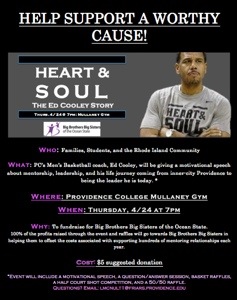 REMINDER: Heart & Soul: The Ed Cooley Story Tonight at Mullaney Gym