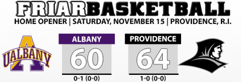 Friars Hold Off Albany in Home Opener After Raising Their 2014 Big East Championship Banner