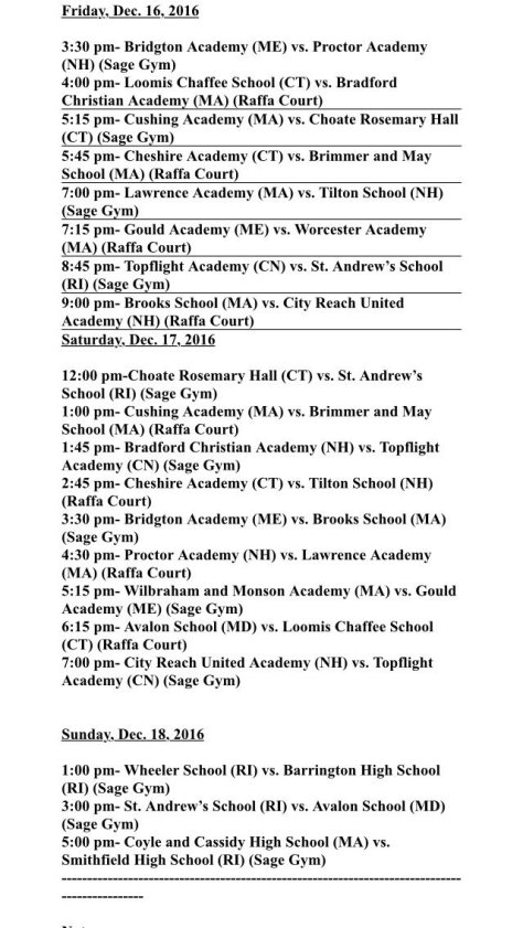 st-andrews-classic-2016-schedule